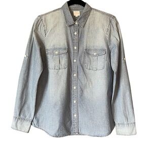 J. Crew Women’s The Perfect Shirt 100 % Cotton Blue Colour Size Small Y2K
